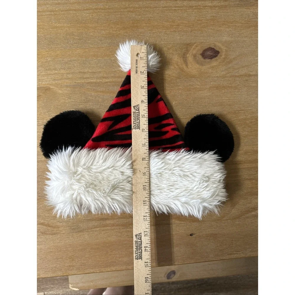 RARE Vintage Walt Disney World Mickey Ears Santa Hat Zebra Animal Kingdom‎ Youth